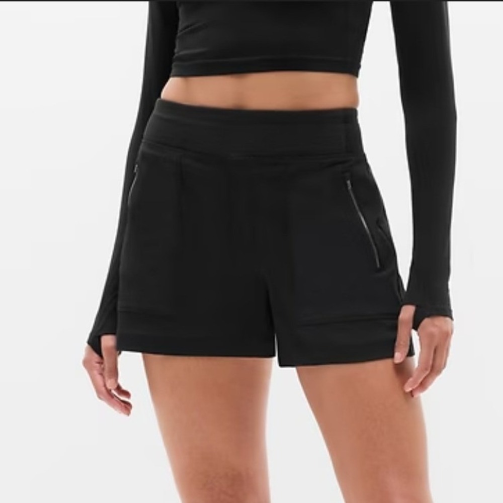 Athleta Trekkie North‎ Short Black Hiking Athletic Shorts Womens Size 12 Ripstop